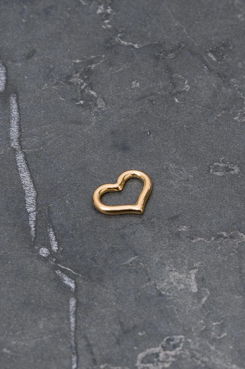 Herraje corazon 0.35gr / Largo 1.3cm / Oro Amarillo Nac B