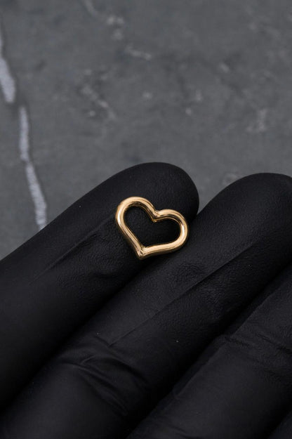 Herraje corazon 0.35gr / Largo 1.3cm / Oro Amarillo Nac B