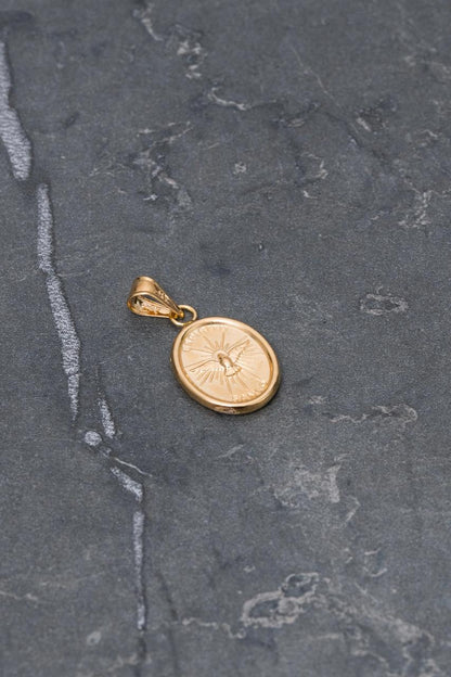 Dije espiritu santo 0.85gr / Largo 2.4cm — Oro Amarillo