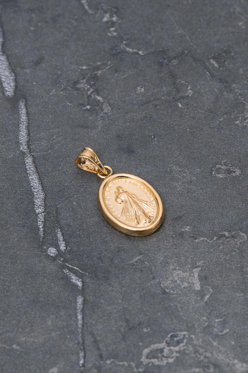 Dije jesus de la misericordia 1gr / Largo 2.5cm — Oro Amarillo