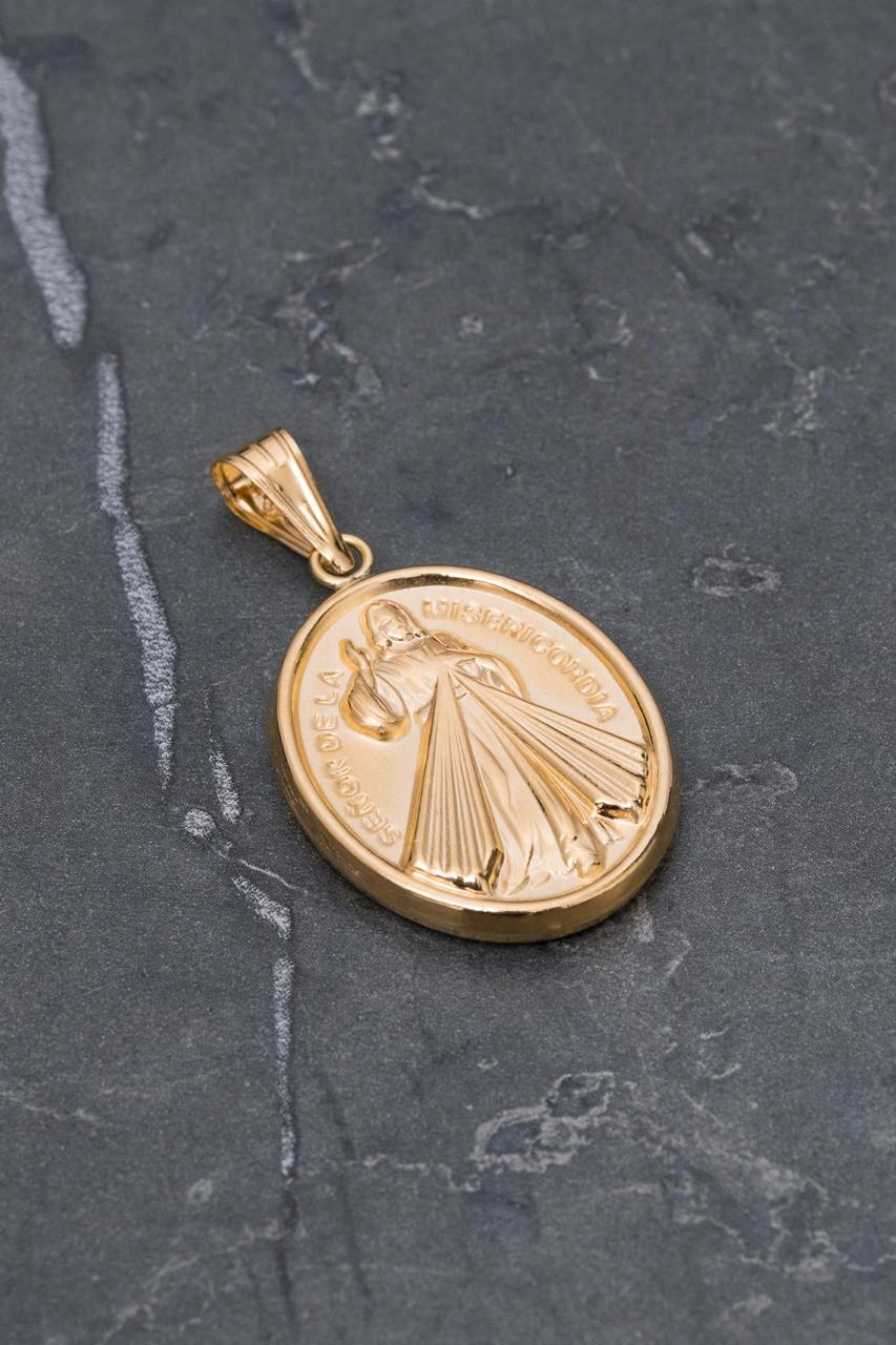 Dije señor de la misericordia 4.7gr / Largo 4.4cm — Oro Amarillo