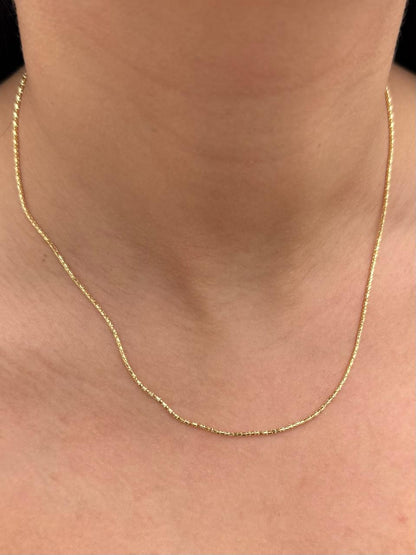 Cadena cola Raton diamantada 3.3gr / Largo 45cm — Oro Amarillo