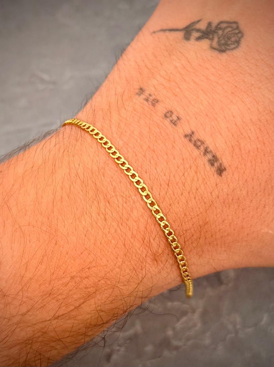 Pulso cubano 1.2gr / Largo 19.5cm / Oro Amarillo italy +1 M