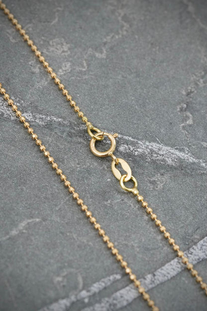 Pulso mini militar diamantado 0.85gr / Largo 19cm — Oro Amarillo