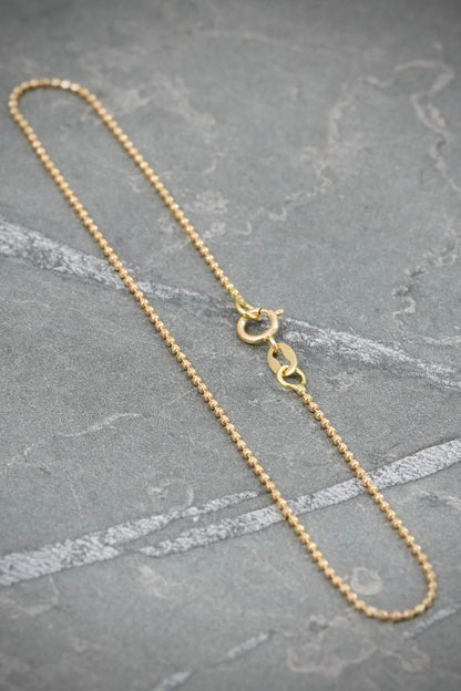 Pulso mini militar diamantado 0.85gr / Largo 19cm — Oro Amarillo