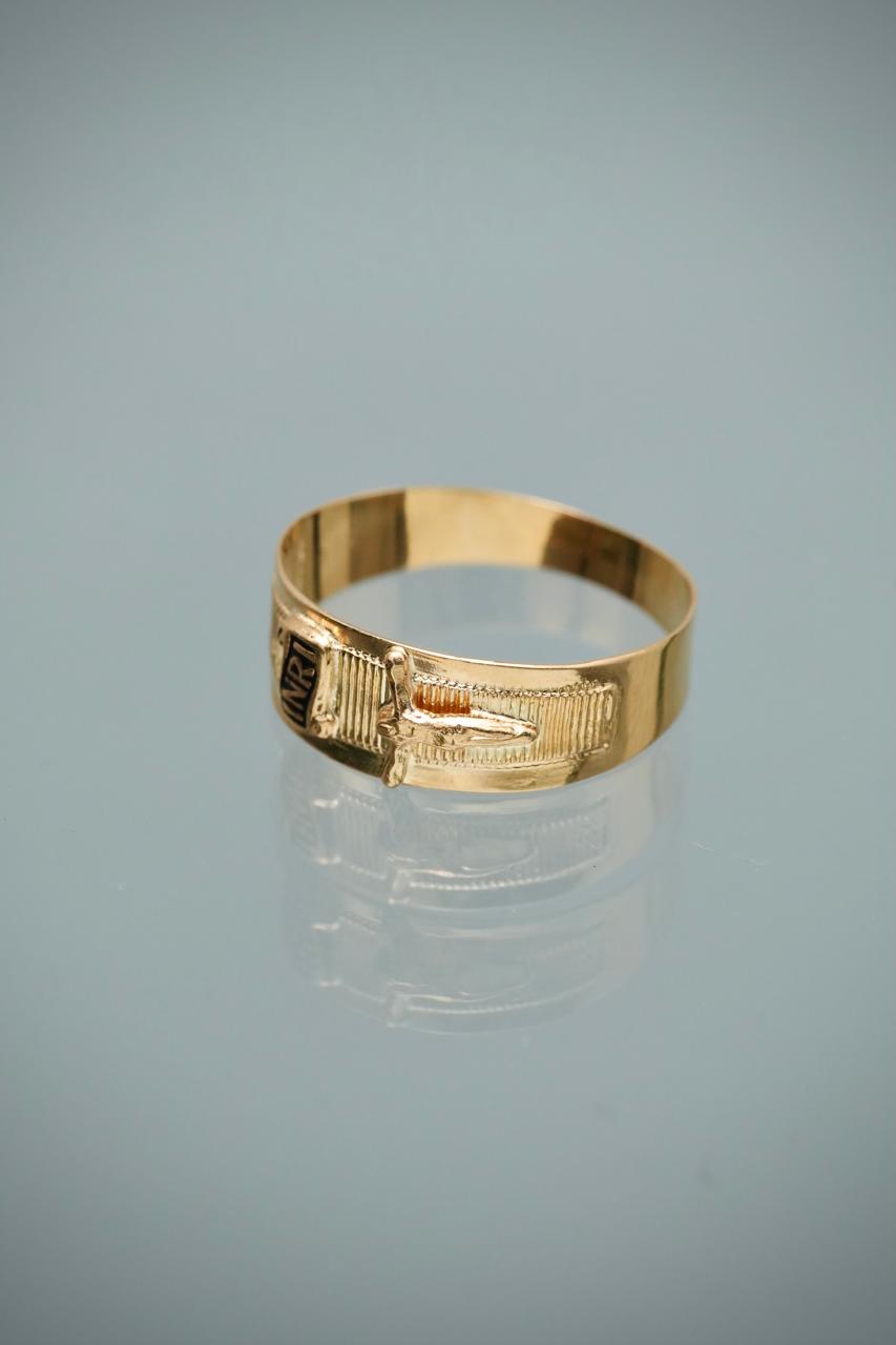 Anillo Cristo 1.75gr / Talla 9 / Oro Amarillo Nac B