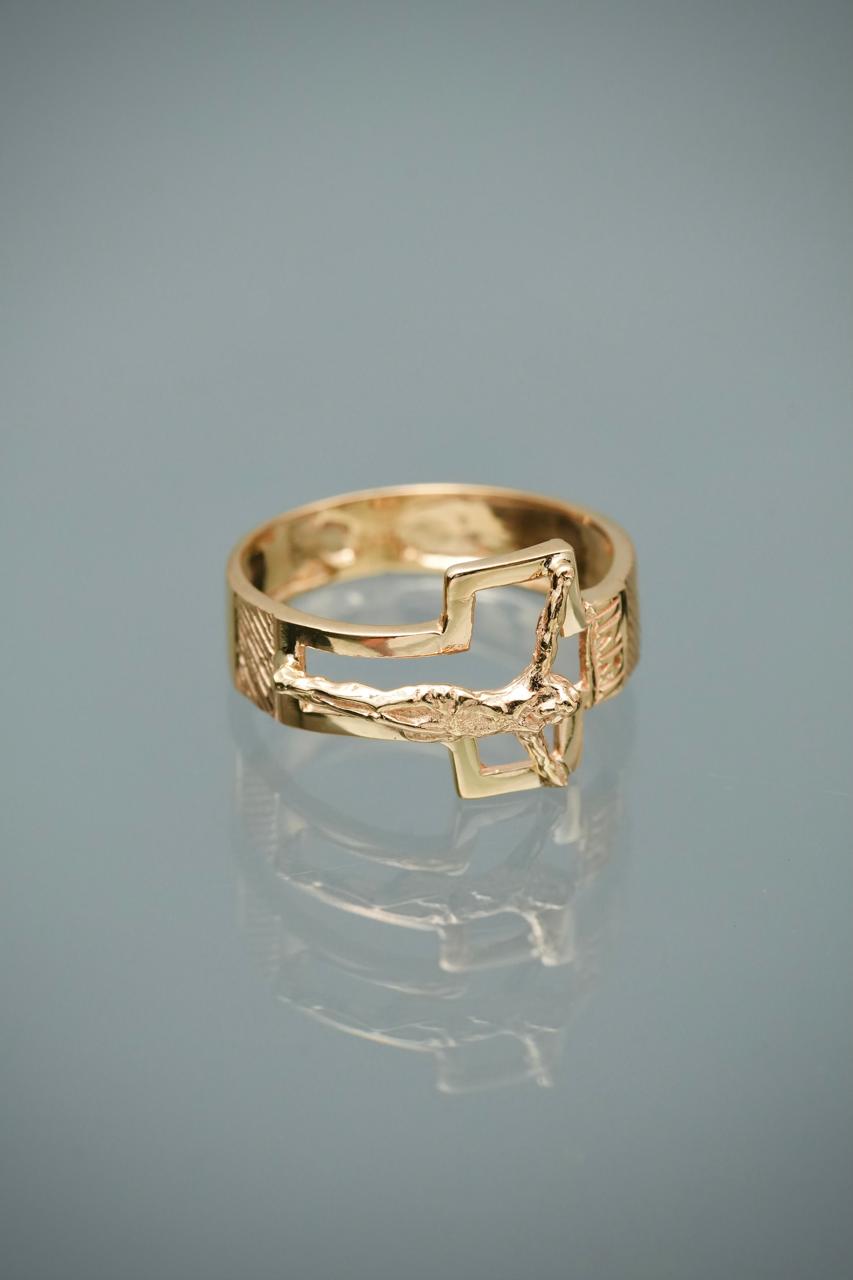 Anillo Cristo 2.6gr / Talla 6 3/4 — Oro Amarillo