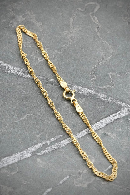 Pulso Singapur 0.9gr / 18.5cm / 2mm — Oro Amarillo
