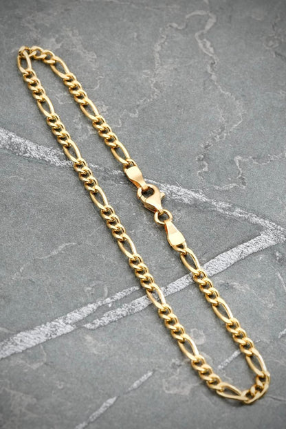 Pulso Figaro 2.6gr / 20cm / 3mm — Oro Amarillo