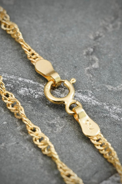 Pulso Singapur 0.9gr / 18.5cm / 2mm — Oro Amarillo