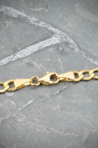 Cadena Cubana 8.65gr / 60cm / 4.5mm — Oro Amarillo