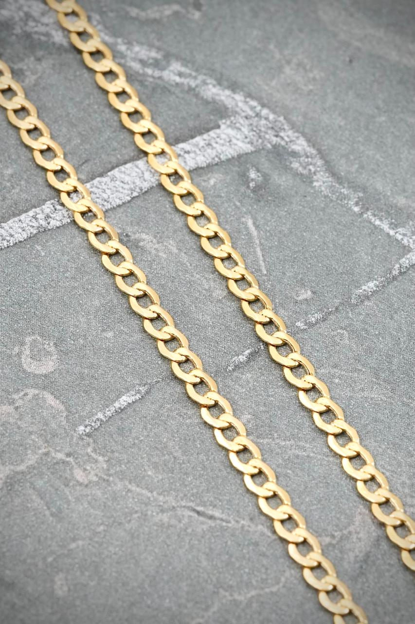 Cadena Cubana 3.2gr / 60cm / 2.6mm — Oro Amarillo
