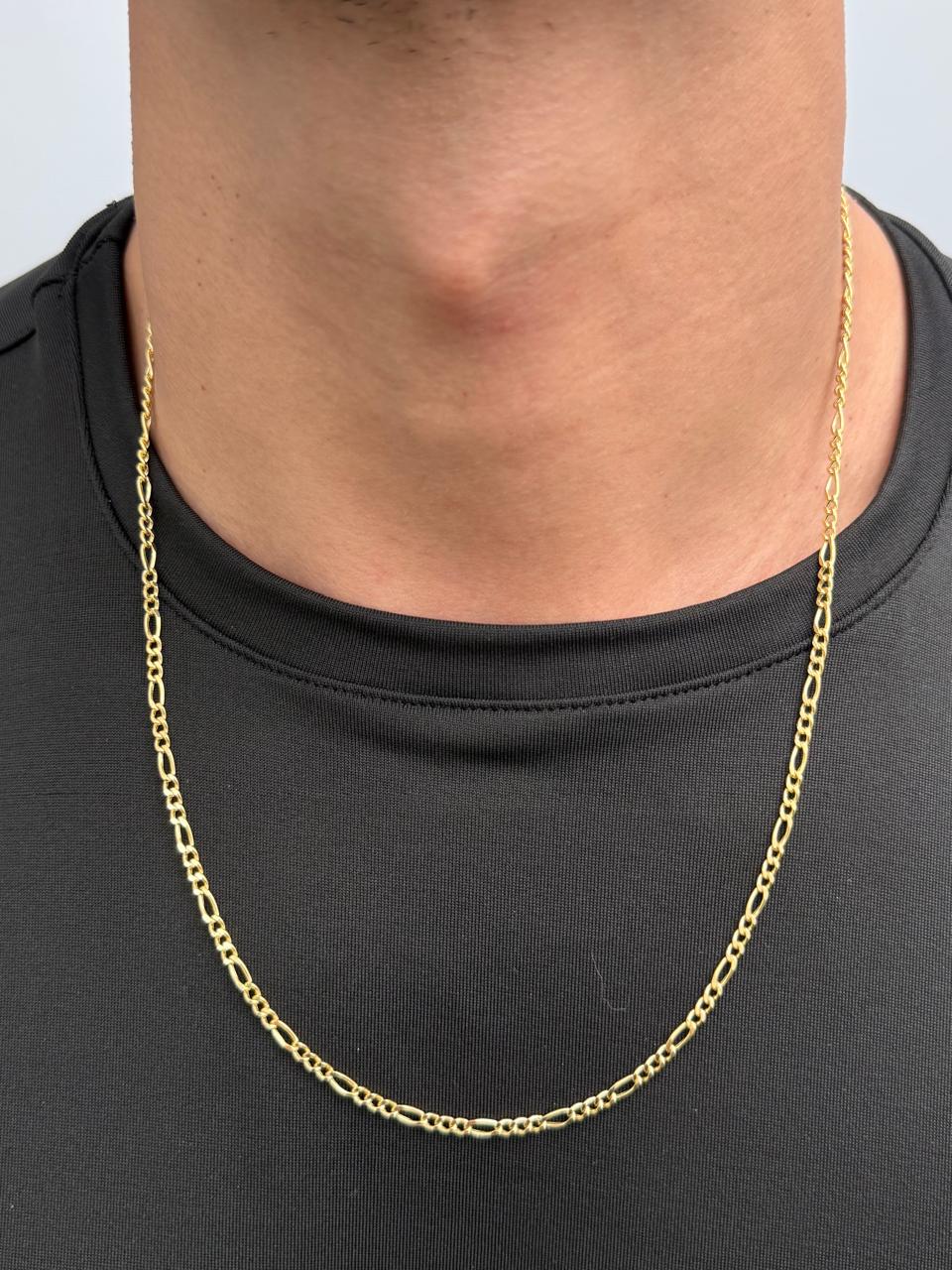 Cadena Figaro 6.65gr / 60cm / 3mm — Oro Amarillo