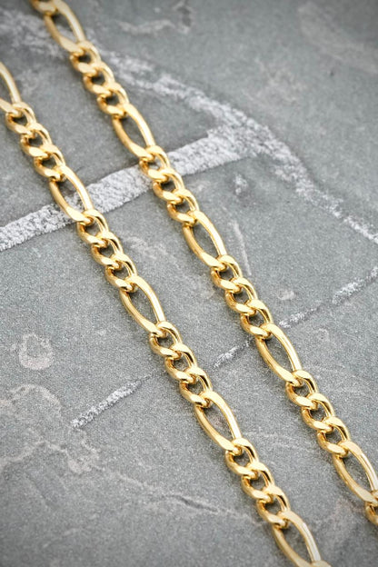 Cadena Figaro 6.65gr / 60cm / 3mm — Oro Amarillo