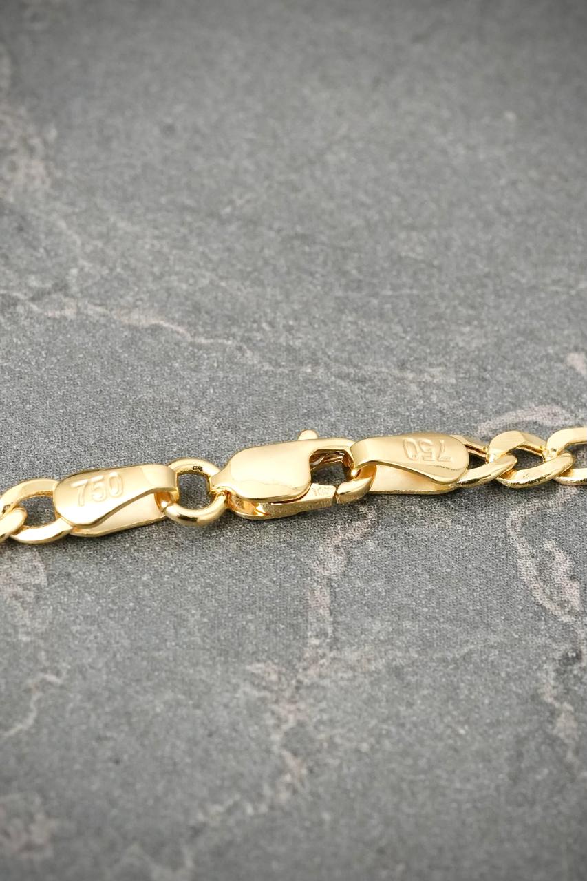 Cadena Figaro 5.55gr / 60cm / 3.3mm — Oro Amarillo