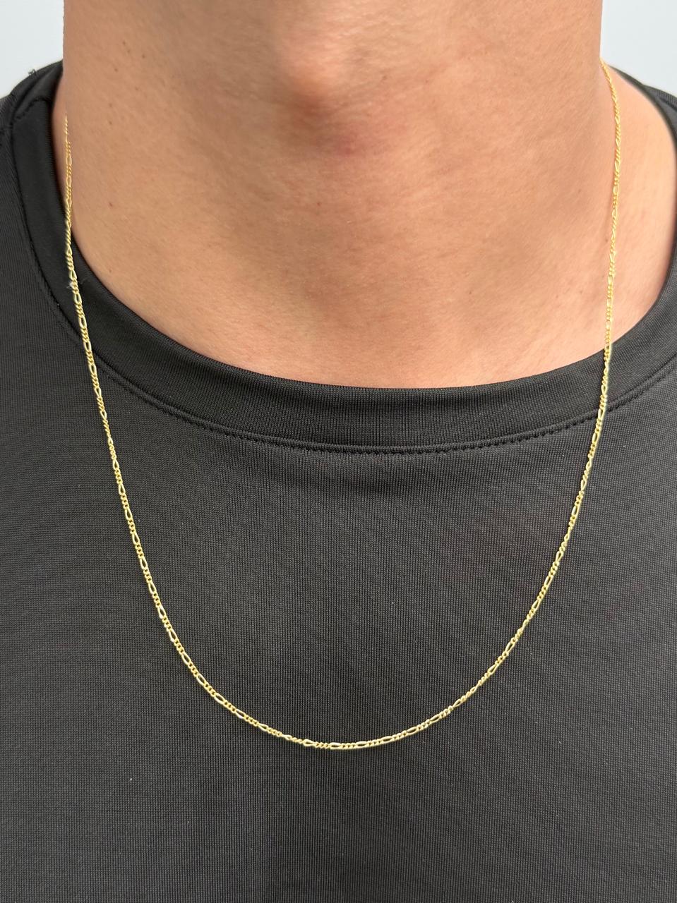 Cadena Figaro 1.7gr / 60cm / 1.4mm — Oro Amarillo