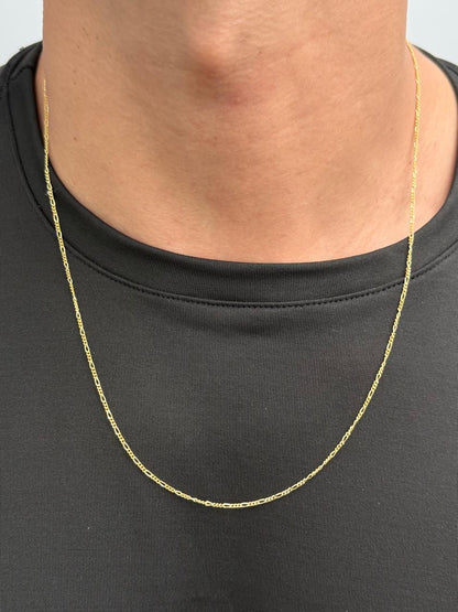 Cadena Figaro 1.6gr / 60cm / 1.4mm — Oro Amarillo