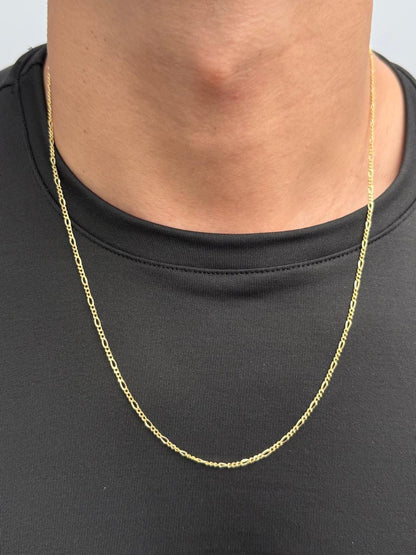 Cadena Figaro 2.15gr / 60cm / 2mm — Oro Amarillo