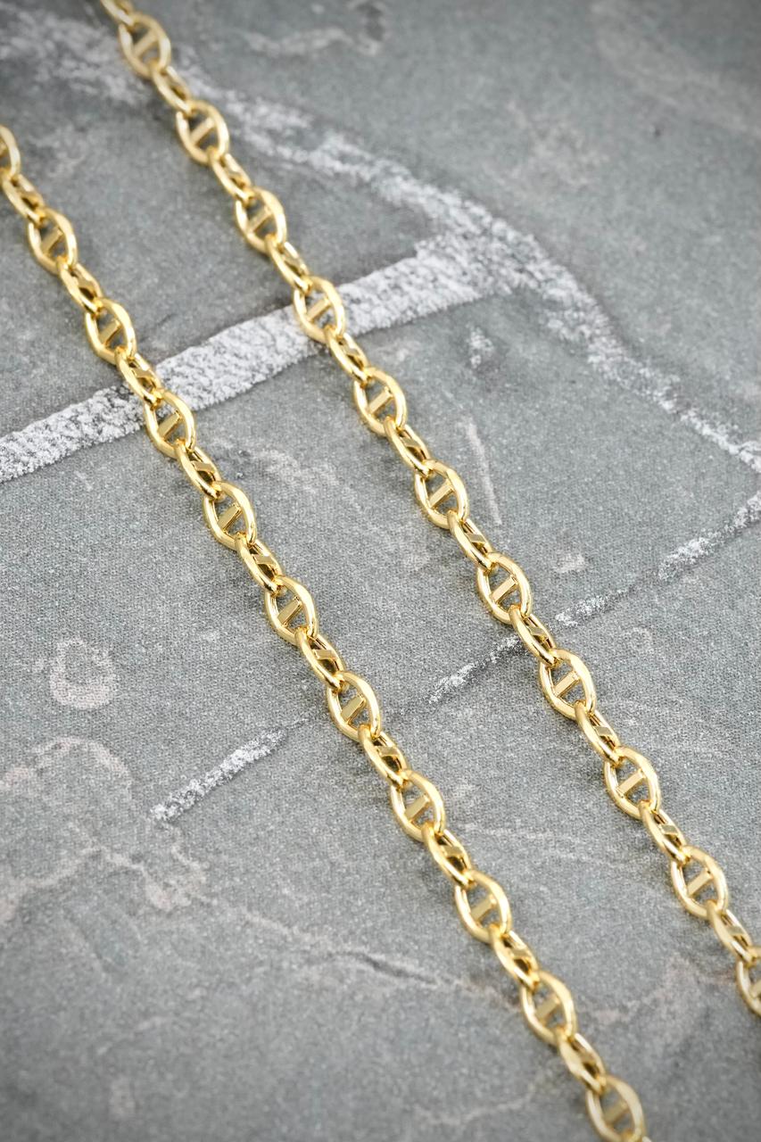 Cadena Escalera 3.35gr / 60cm / 2.5mm — Oro Amarillo