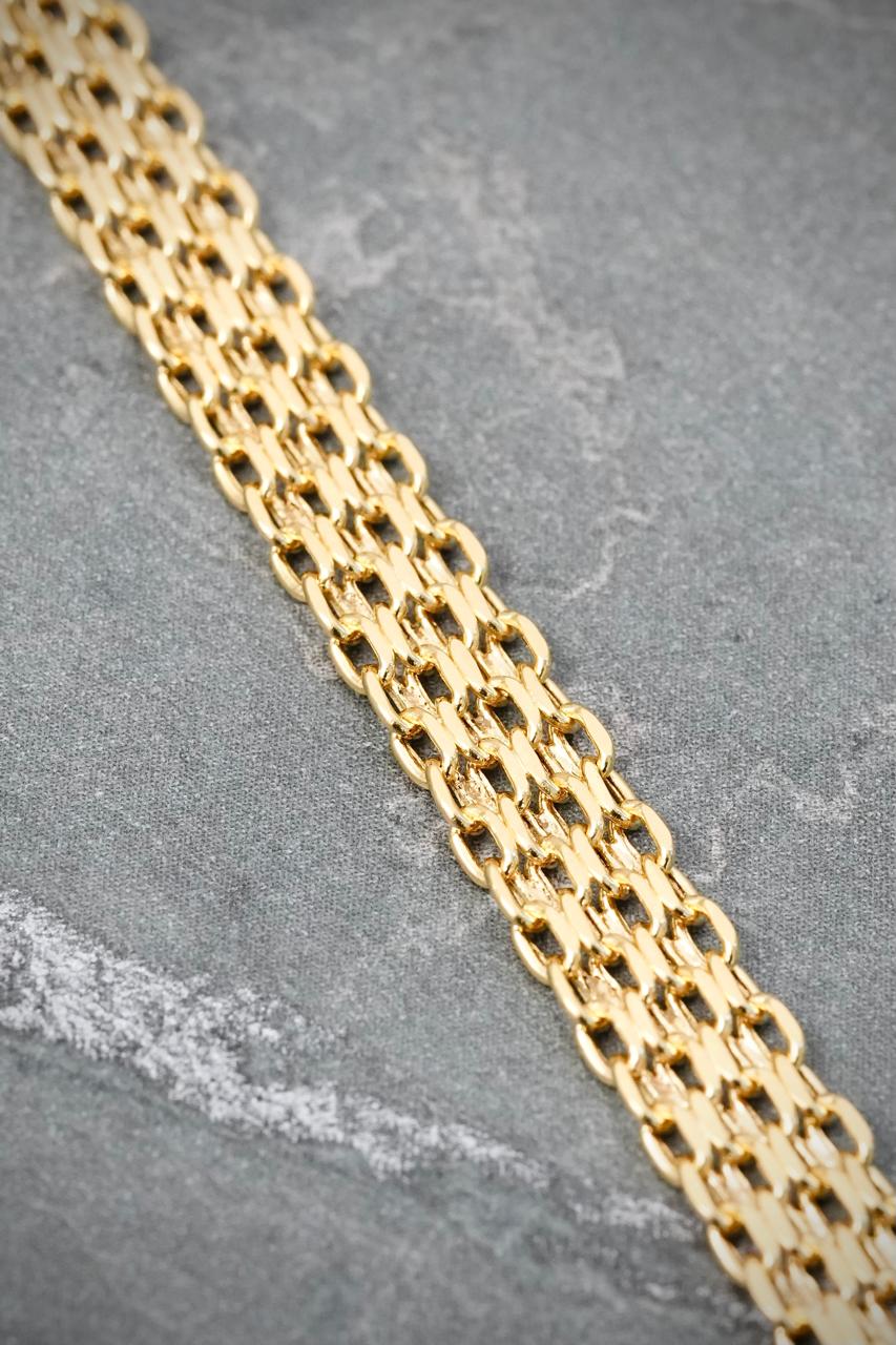 Pulso Chino 3.9gr / 20.5cm / 5.7mm — Oro Amarillo