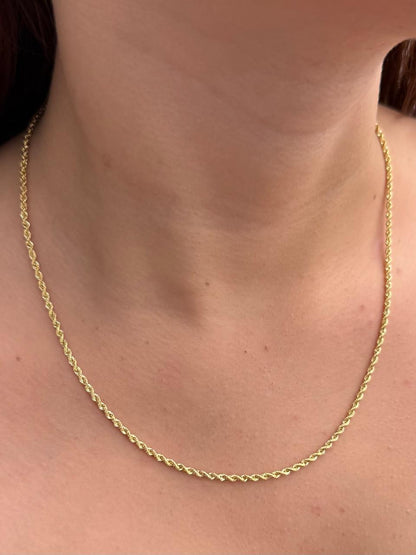 Cadena Lazo 2.75gr / 50cm / 2.2mm — Oro Amarillo