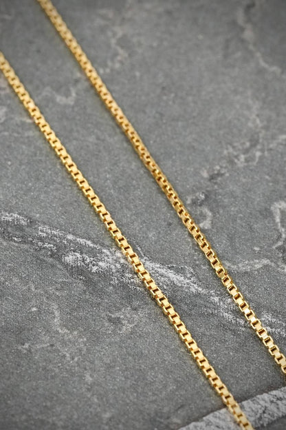 Cadena Veneciana 3.75gr / 50cm / 1mm — Oro Amarillo