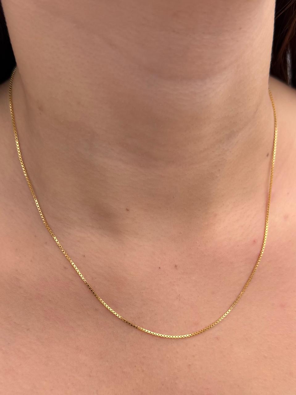 Cadena Veneciana 3.75gr / 50cm / 1mm — Oro Amarillo