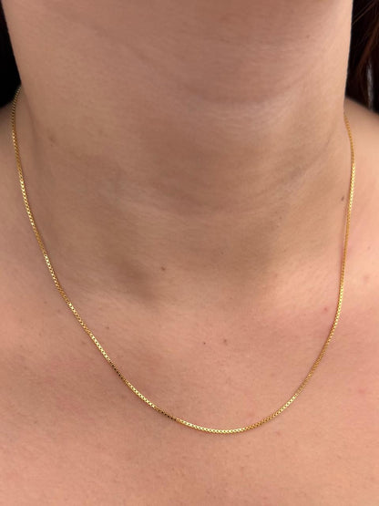 Cadena Veneciana 3.75gr / 50cm / 1mm — Oro Amarillo
