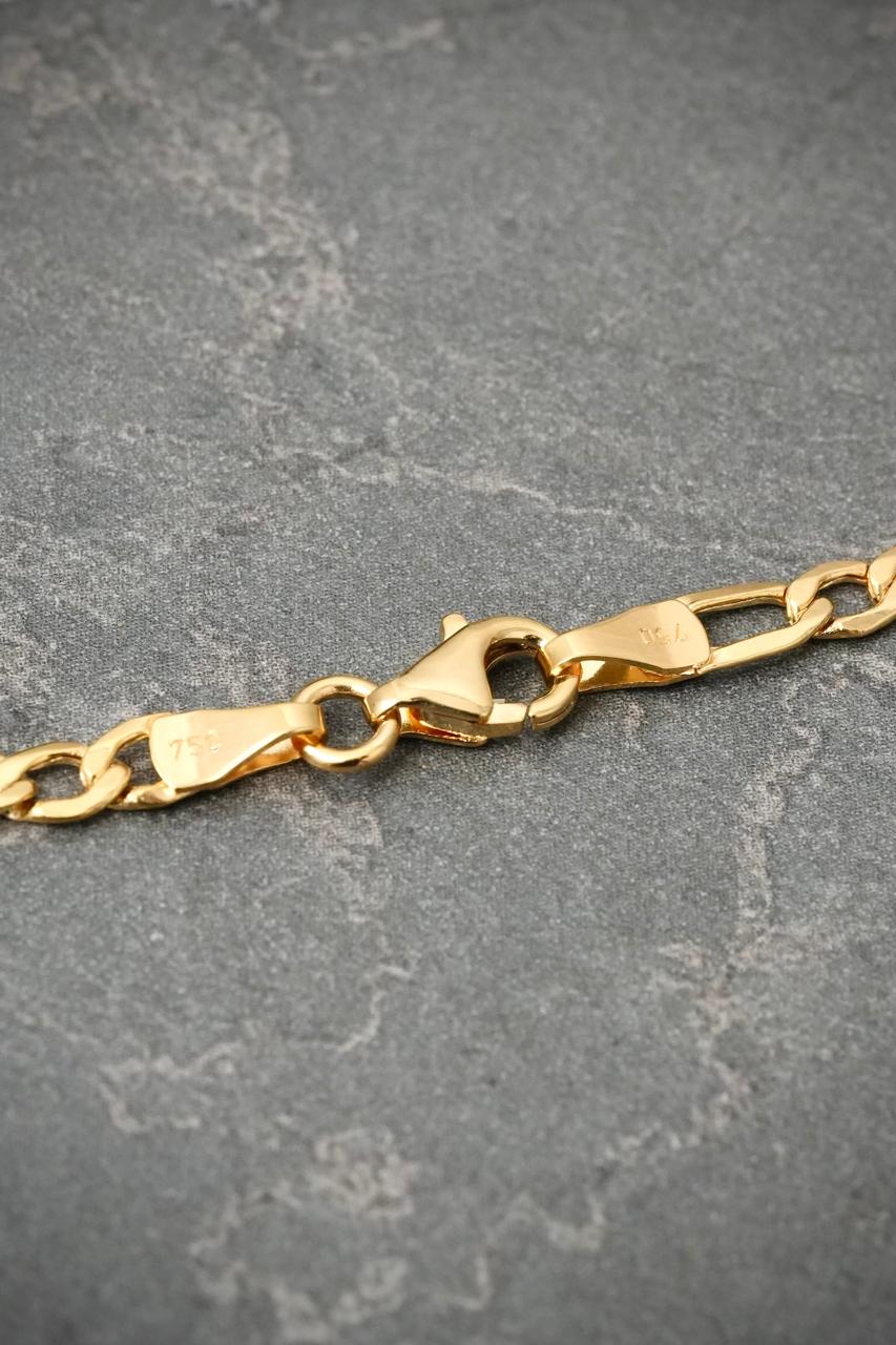 Cadena Figaro 4.45gr / 45cm / 3.4mm — Oro Amarillo