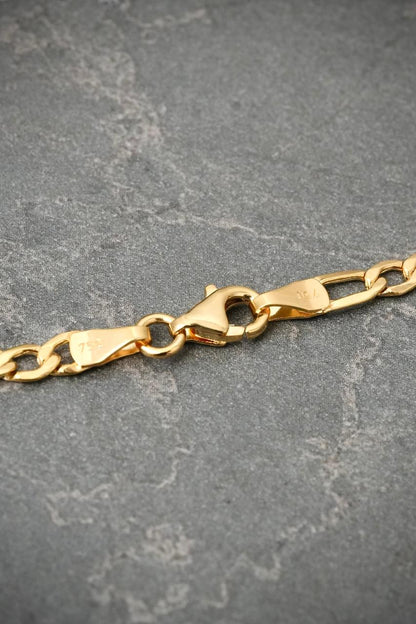Cadena Figaro 4.45gr / 45cm / 3.4mm — Oro Amarillo