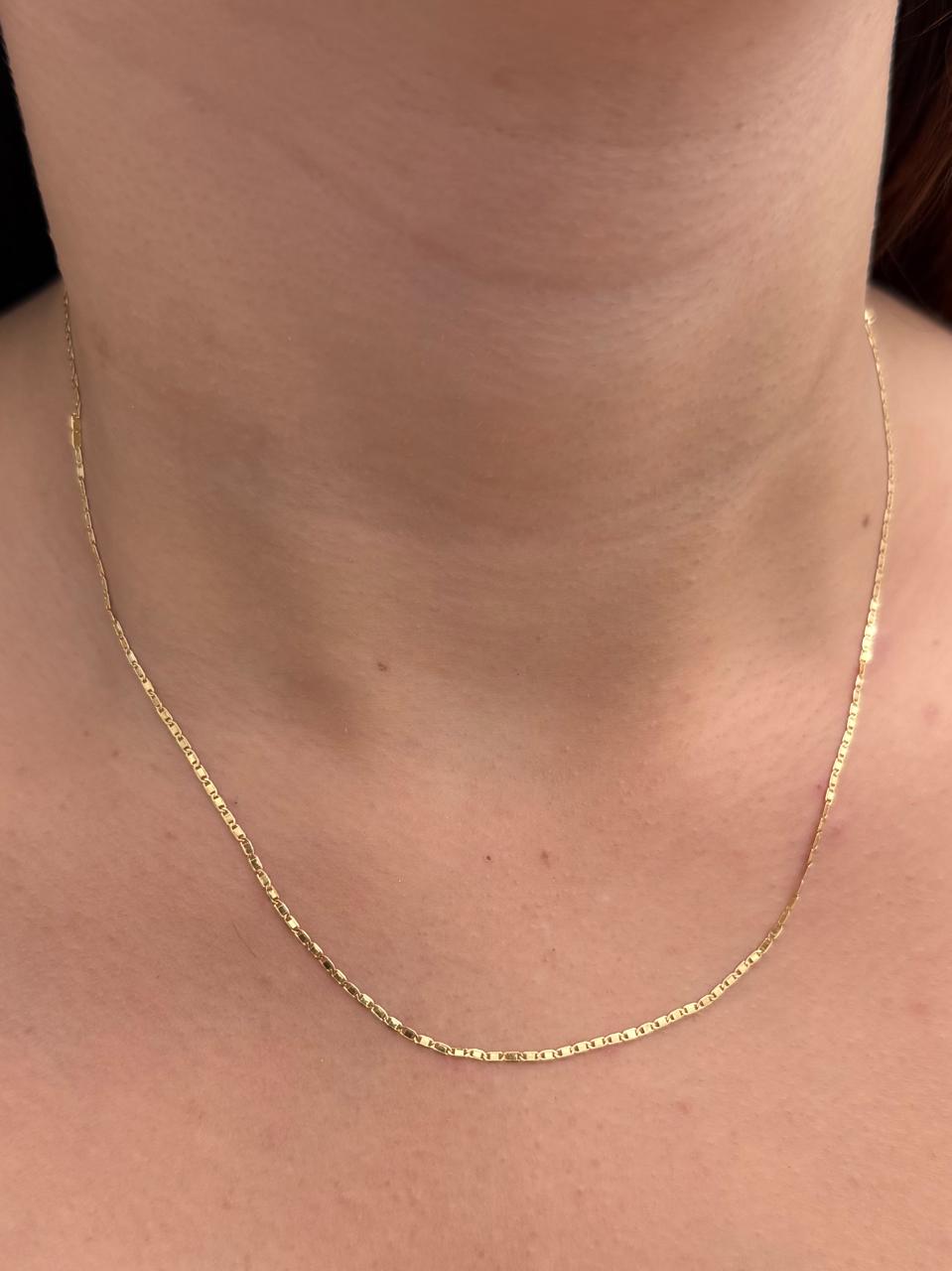 Cadena Plana 0.9gr / 45cm / 1.3mm — Oro Amarillo