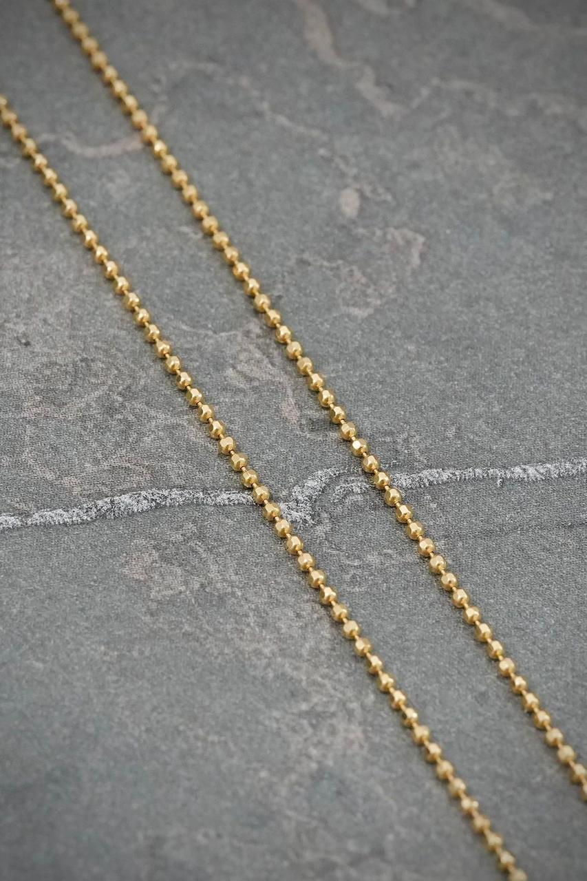 Cadena Mini Militar 1.65gr / 40cm / 1mm — Oro Amarillo