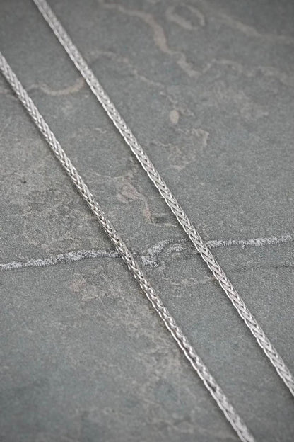 Cadena Franco 3.5gr / 40cm / 1.3mm — Oro Blanco