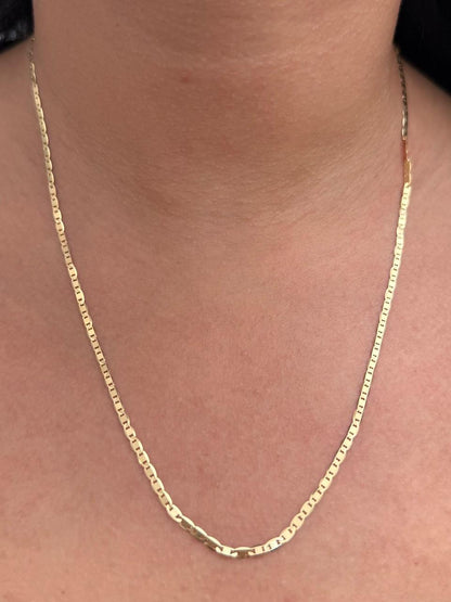 Cadena Plana 4.15gr / 50cm / 2.2mm — Oro Amarillo