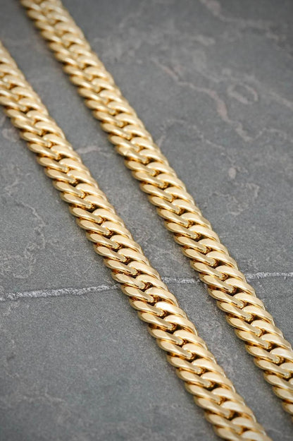Cadena Cubana 9.35gr / 60cm / 6mm — Oro Amarillo