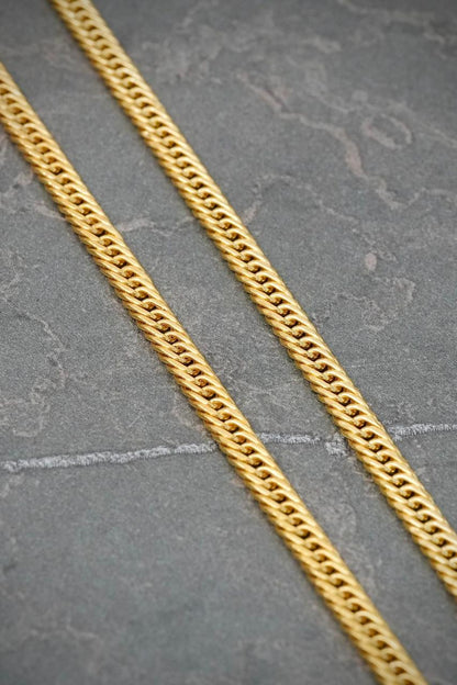 Cadena Cubana 7.1gr / 60cm / 3.7mm — Oro Amarillo