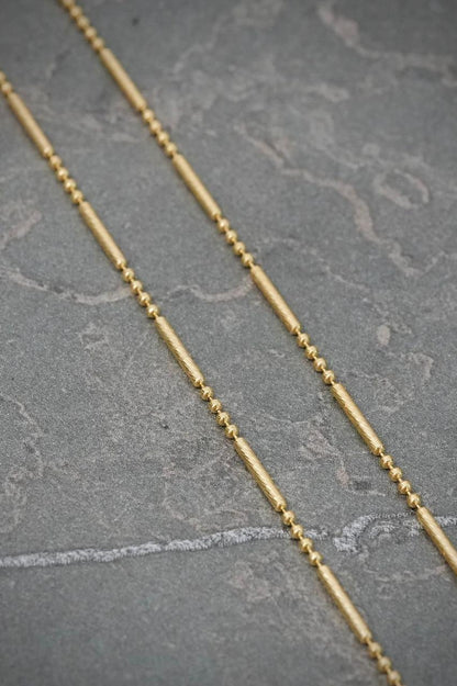 Cadena Palito Bolita 3.5gr / 60cm / 1.1mm — Oro Amarillo