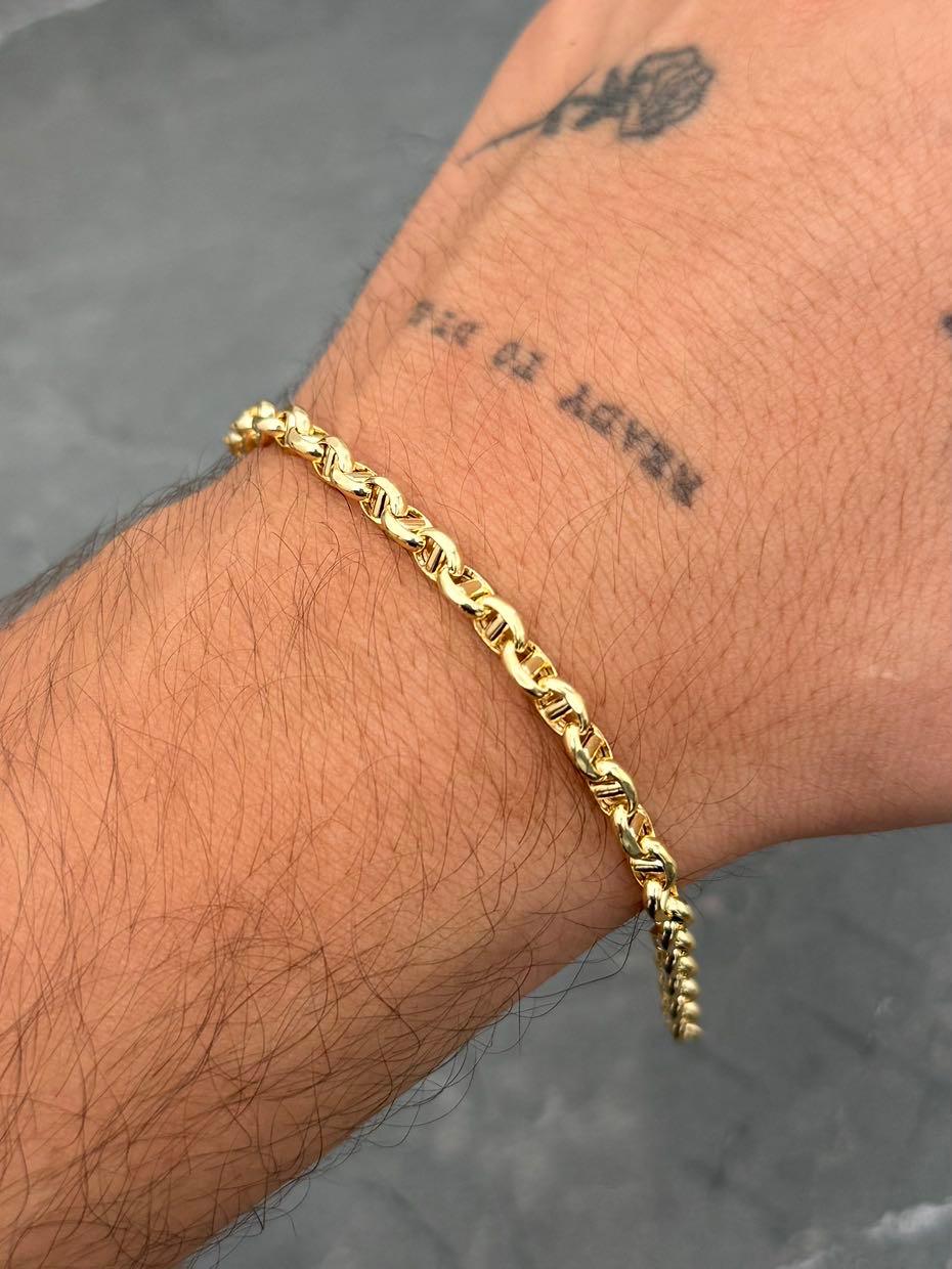 Pulso Escalera 5.4gr / 22cm / 4.5mm — Oro Amarillo