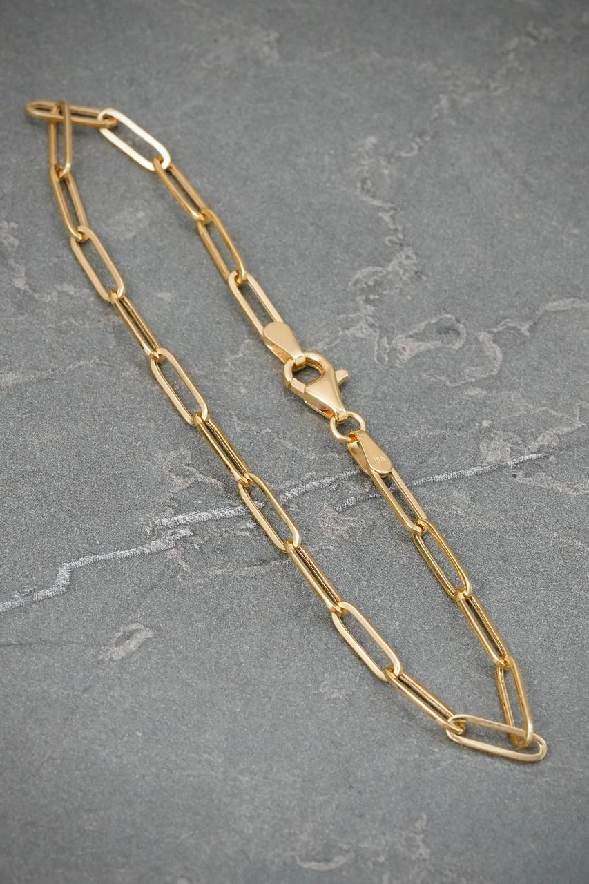 Pulso Paper Clip 1.8gr / 19cm / 2.9mm — Oro Amarillo