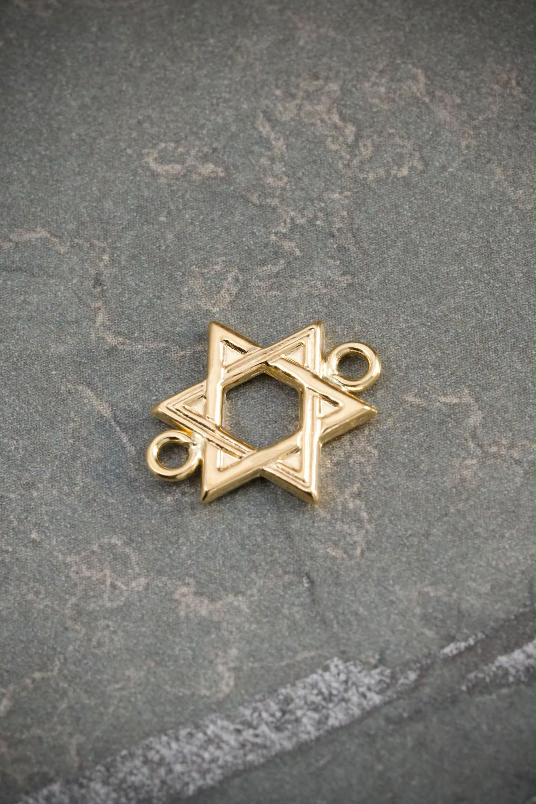 Herraje Estrella de David 0.55gr / 1.4cm / 13mm — Oro Amarillo