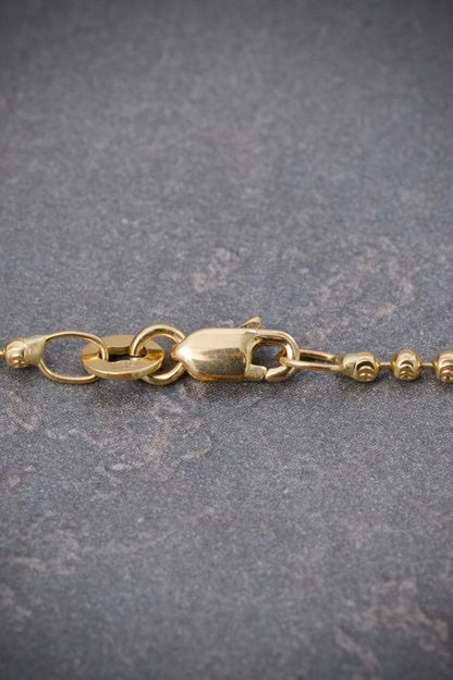 Cadena Militar Diamantada 7.3gr / 60cm / 1.7mm — Oro Amarillo