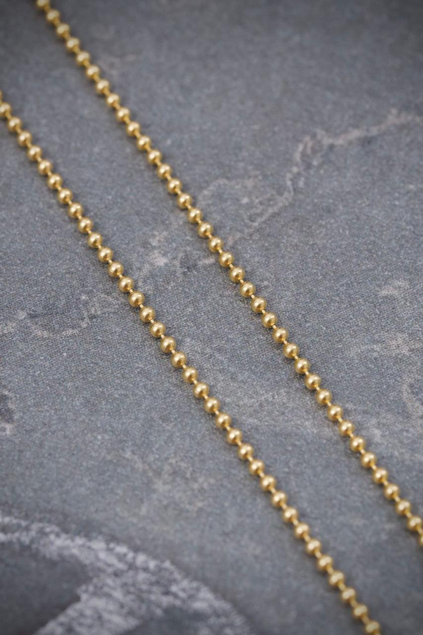 Cadena Militar Lisa 1.75gr / 40cm / 1mm — Oro Amarillo