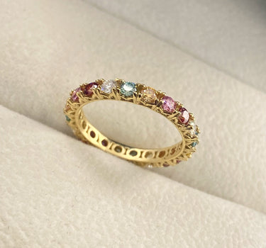 Anillo con MOS multicolor 155pts (1.05QTS) 2.7gr / Oro Amarillo Nac (Joya) B