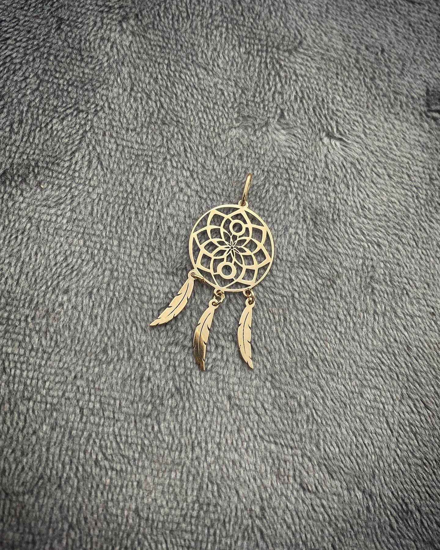 Dije atrapa sueños 0.5gr / Con Cargador Oro Amarillo italy +4 B