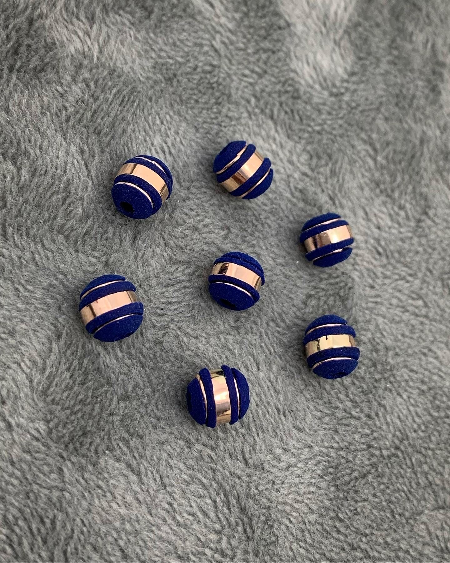 Neoro azul 6mm 3 rayas 0.14gr /  Oro Rosado Nac B
