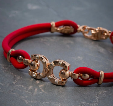 Pulsera con herraje de herradura 14gr / 20cm / Oro Rosado (Joya) B