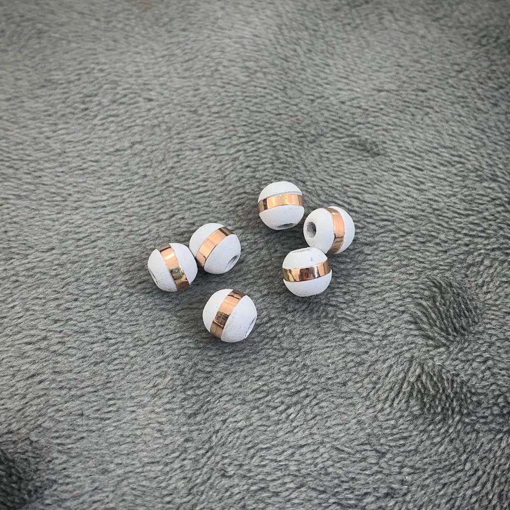 Neoro blanco 6mm 1 raya 0.06gr / Oro Rosado Nac B