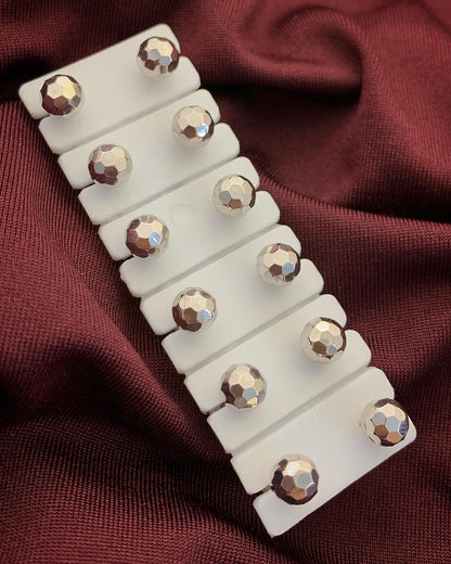 Topos bola discoteca 6mm 0.9gr / Oro Blanco Nac B
