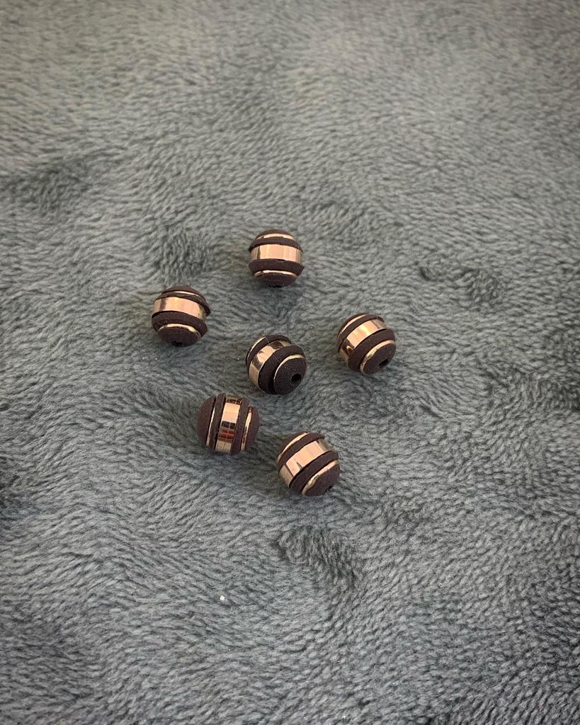 Neoro cafe 6mm 3 rayas 0.14gr / Oro Rosado Nac B
