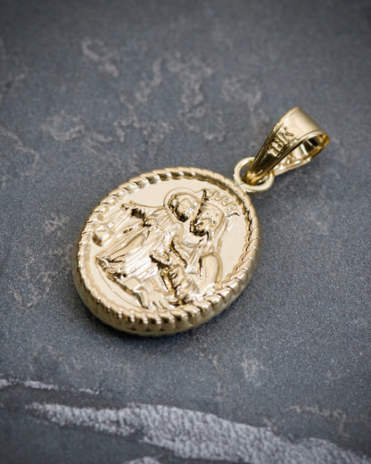 Dije virgen del carmen 1.55gr / Largo 3cm /  Oro Amarillo Nac M